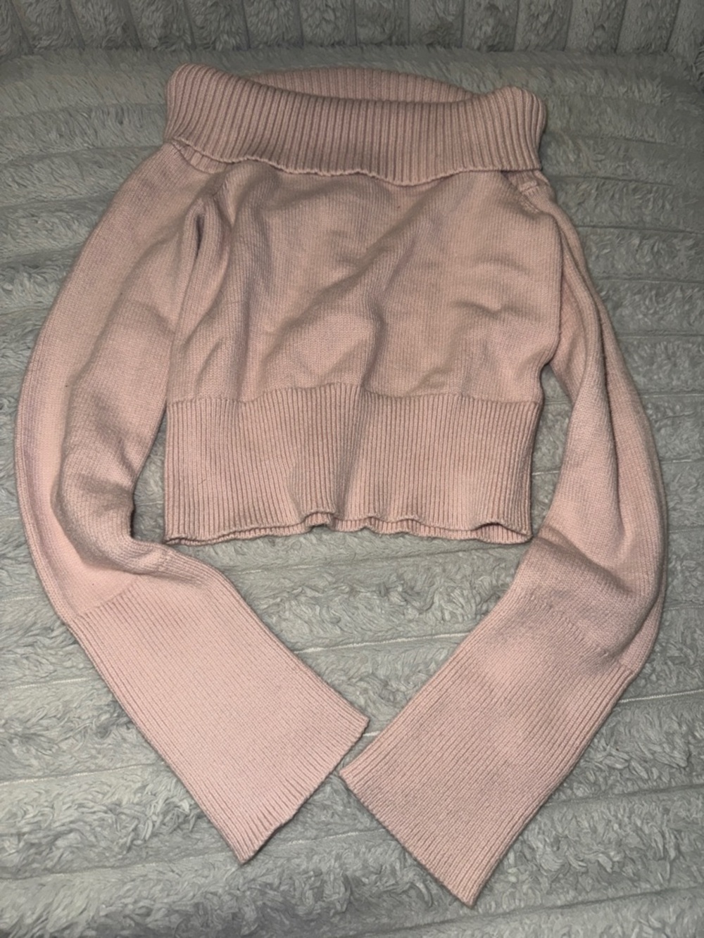 bp Blush Pink Off-the-Shoulder Cropped Sweater